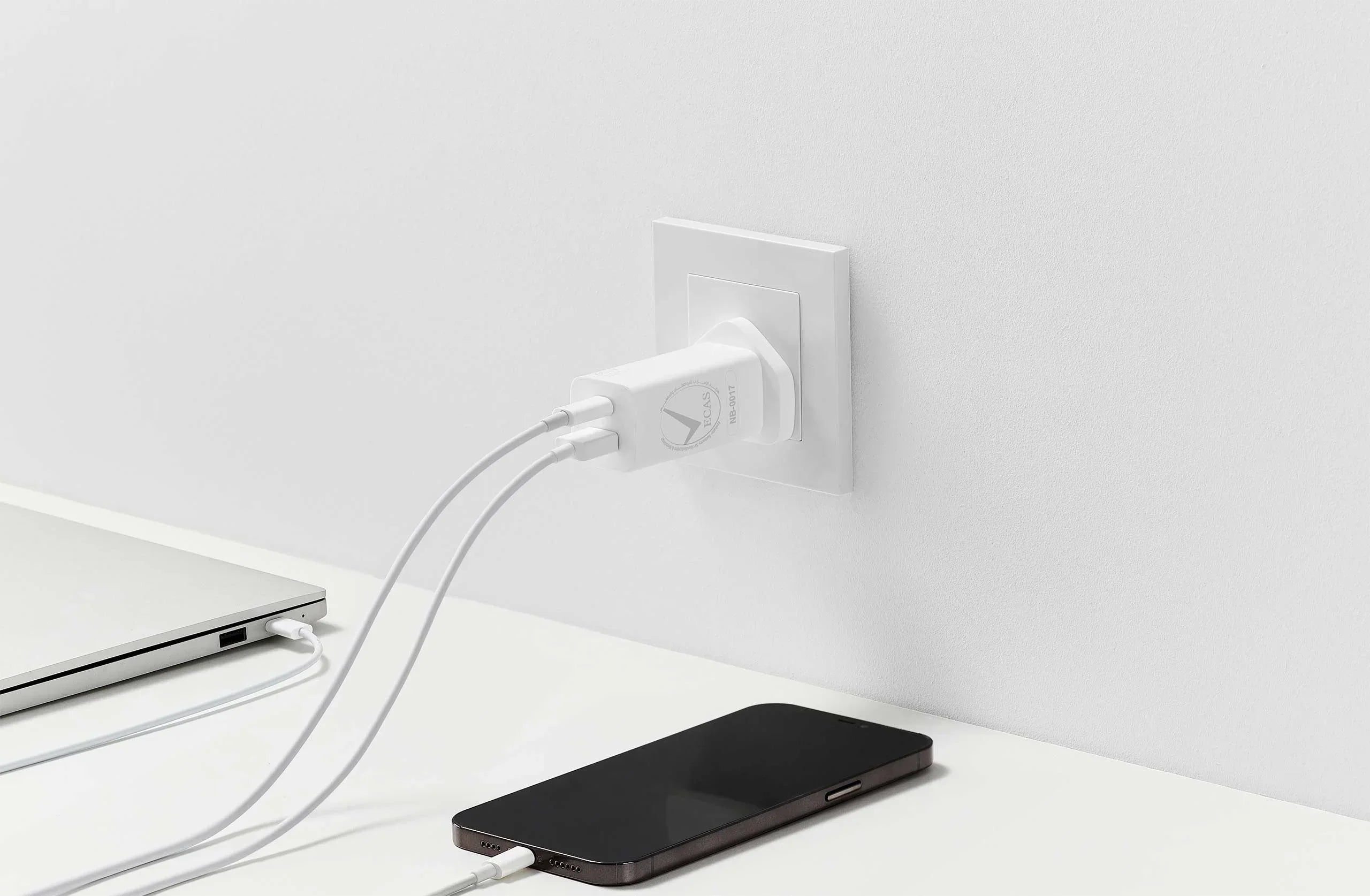 Xiaomi Mi 65W Gan Charger with Cable - White - Tashqila Xiaomi Mi 65W Gan Charger with Cable - White - Tashqila